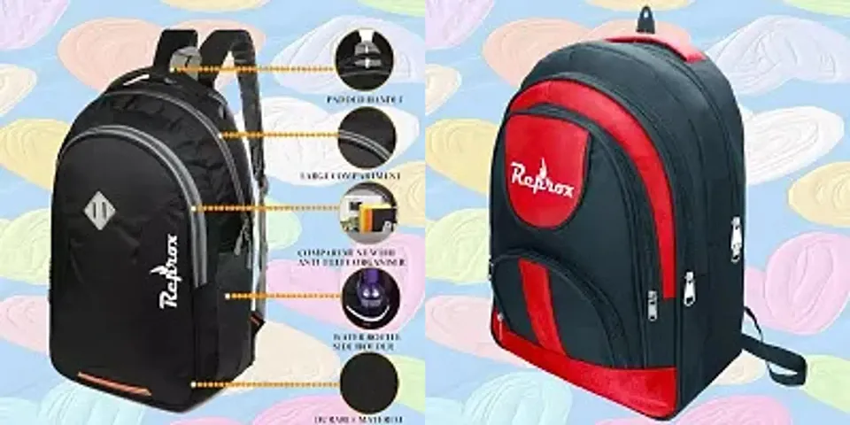 Combo Of 2 Trendy Water Resistant Backpacks For Men And Women