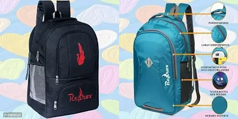 Combo Of 2 Trendy Water Resistant Backpacks For Men And Women