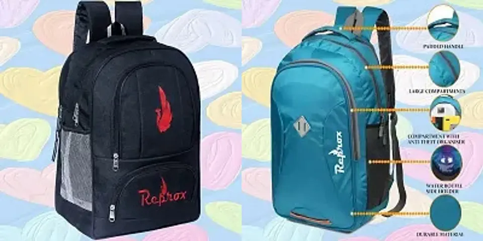 Combo Of 2 Trendy Water Resistant Backpacks For Men And Women