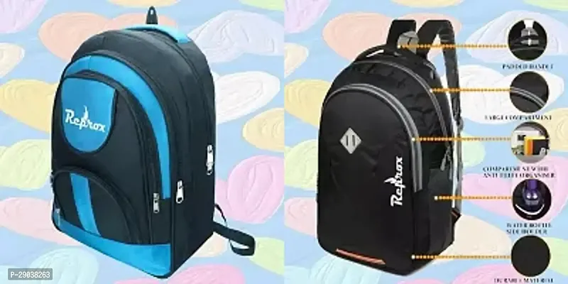 Combo Of 2 Trendy Water Resistant Backpacks For Men And Women