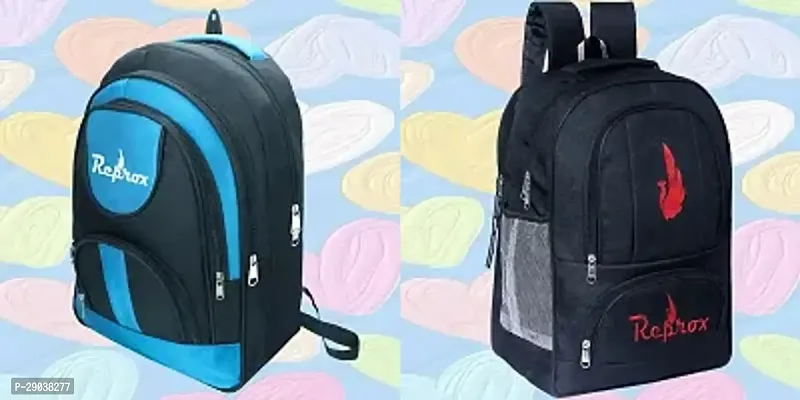 Combo Of 2 Trendy Water Resistant Backpacks For Men And Women-thumb0