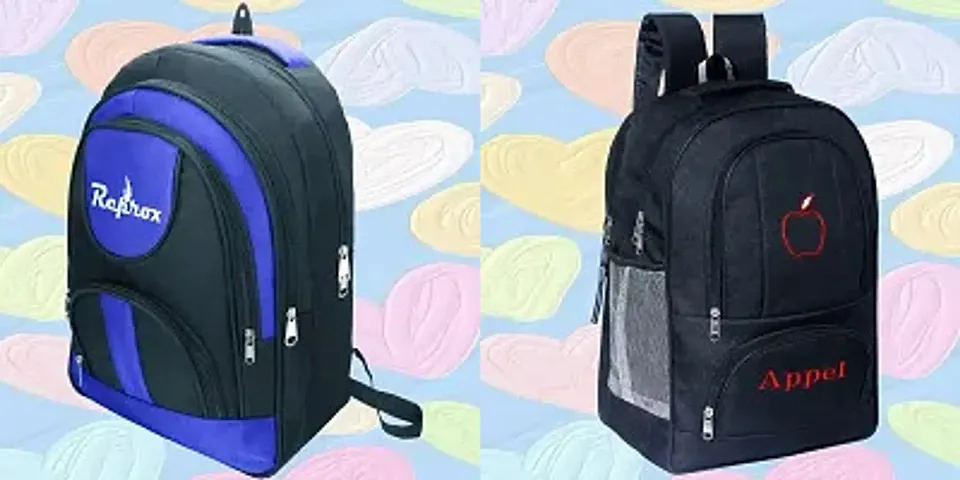 Combo Of 2 Trendy Water Resistant Backpacks For Men And Women