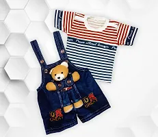 Kids Denim Teddy  Dungaree-thumb1