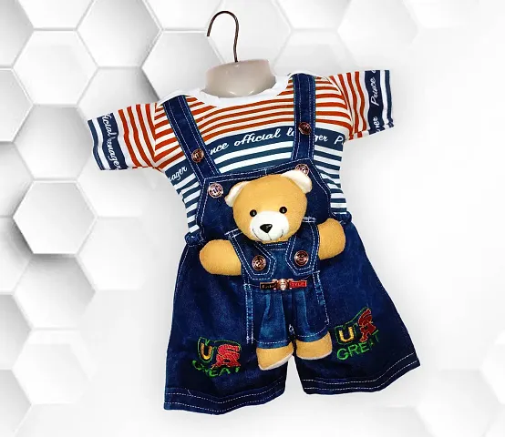 Stylish Denim Dungarees for Boys 