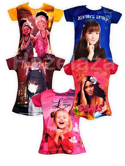 STYLIST GIRS COMBO TSHIRTS PACK OF 5