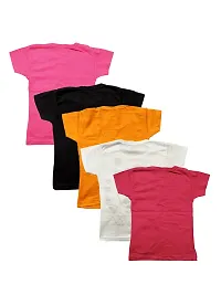 GIRLS TSHIRTS MULTICOLOR COMBO PACK OF 5-thumb2