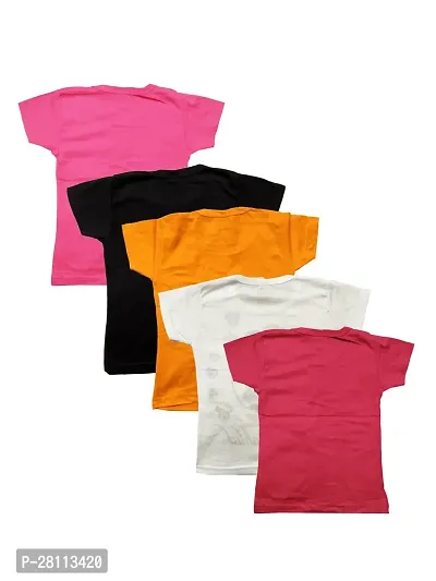 GIRLS TSHIRTS MULTICOLOR COMBO PACK OF 5-thumb3