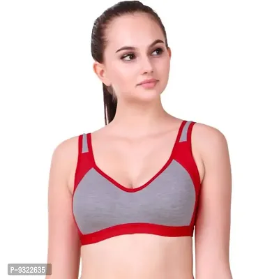 AMYDA Women's Cotton Non Padded Wirefree U-Back Sports Bra-thumb0