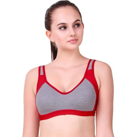 AMYDA Women's U-Back Sports Non Padded Strap Stretchable Comfortable Daily Fancy Gym Bras for Ladies Girls Causal Everyday Dance wear Running Activity Pack of 1 (Size - 32B)