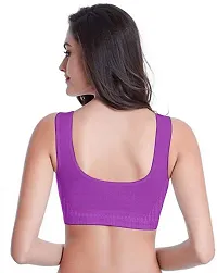 AMYDA Women's Purple Air Bra Non Padded Strap Stretchable Comfortable Daily Fancy Gym Bras for Ladies Girls Causal Everyday Dance wear Running Activity Pack of 1-thumb1