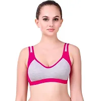 AMYDA Women's Sports Bra Seamless Non Padded Wire-Free Stretchable Comfortable with Straps Sports Bra for Girls Ladies Daily Everyday Dance wear Sport Activity Gym-thumb4