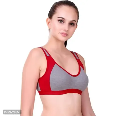 AMYDA Women's Cotton Non Padded Wirefree U-Back Sports Bra-thumb3