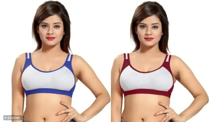 Comfortable Non-Padded Sports Bra Pack Of 2