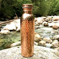 700 ML HAMMRED PURE COPPER BOTTLE WITHOUT JOINTS MATAR-thumb2