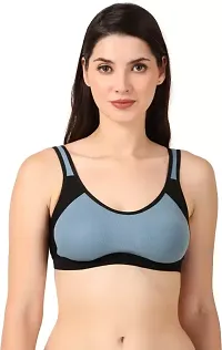 Stylish Multicoloured Cotton Blend Colourblocked Bras For Women Pack Of 3-thumb1