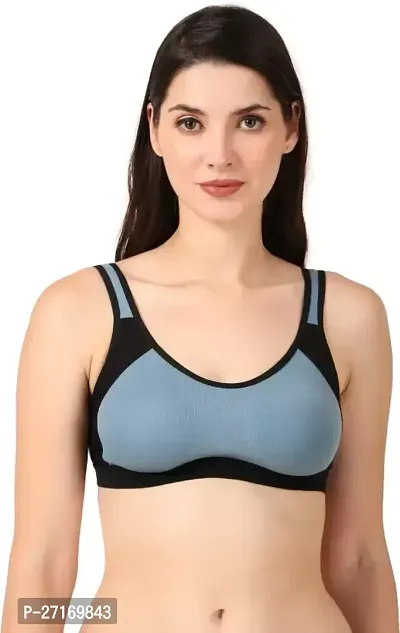 Stylish Multicoloured Cotton Blend Colourblocked Bras For Women Pack Of 3-thumb2