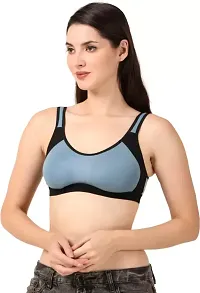 Stylish Multicoloured Cotton Blend Colourblocked Bras For Women Pack Of 3-thumb2