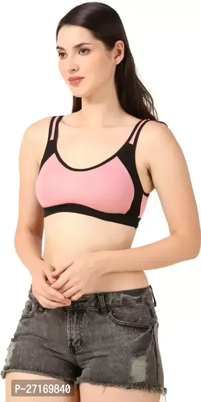 Stylish Multicoloured Cotton Blend Colourblocked Bras For Women Pack Of 3-thumb3