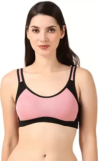 Stylish Multicoloured Cotton Blend Colourblocked Bras For Women Pack Of 3-thumb3