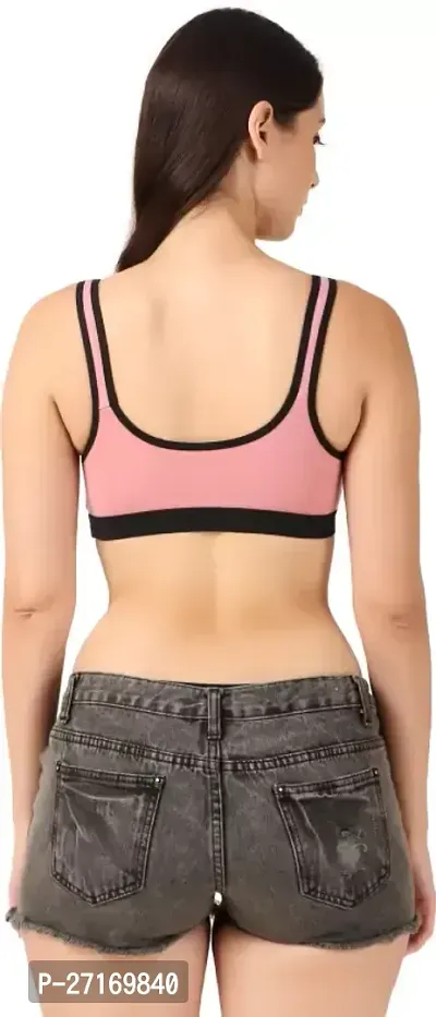 Stylish Multicoloured Cotton Blend Colourblocked Bras For Women Pack Of 3-thumb2