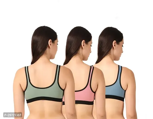 Stylish Cotton Blend Solid Bras for Women, Pack of 3-thumb4