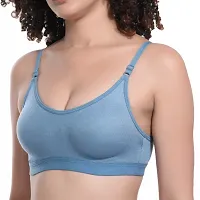 Stylish Cotton Blend Solid Bra for Women, Pack of 3-thumb1