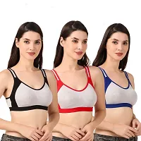 Stylish Cotton Blend Bra for Women Pack of 3-thumb2