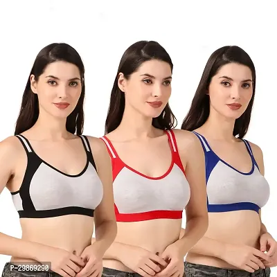 Stylish Cotton Blend Bra for Women Pack of 3-thumb3