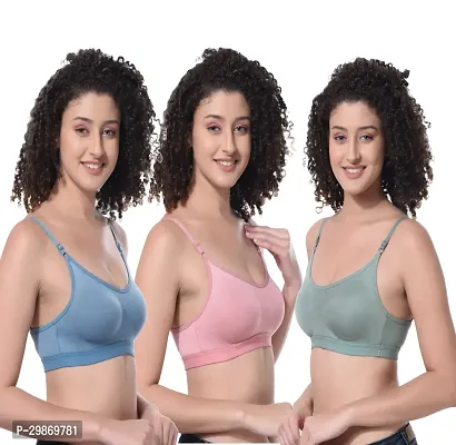 Stylish Cotton Blend Bra for Women Pack of 3-thumb4