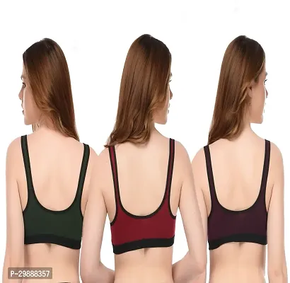 Stylish Cotton Blend Solid Bra for Women, Pack of 3-thumb2