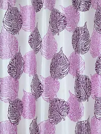 Cortina Door Drapes | Curtains for Home, Bedroom, Office Rooms | Balances Room Temperature | Polyester Fabric | Semi-Transparent | Floral Print Design | Pack of 2 | 7Ft | Purple-thumb2