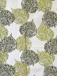 Cortina Polyester Ready to Use Floral Print Eyelet Jhalar Pattern Curtains ? 7 Ft Set of 2 ? Washable ? Bedroom Living Room Kids Room Hall Kitchen Office ? Sheer Curtains ? Green-thumb4