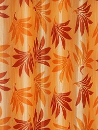 FasHome Orange Polyester Eyelet Fitting Door Curtain's - Pack Of 2-thumb1