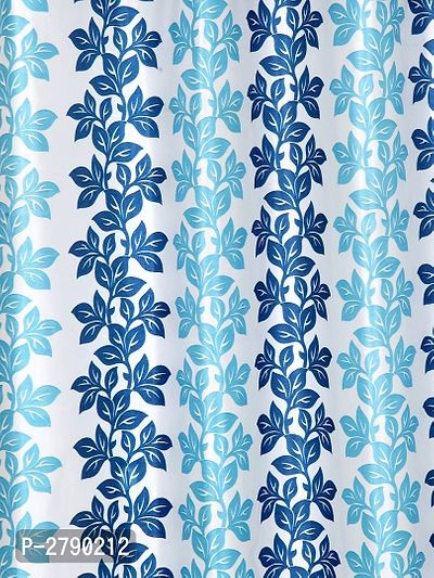 Blue Polyester Eyelet Fitting Long Door Curtain's - Pack Of 2-thumb2