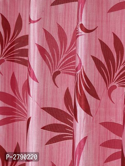 Pink Polyester Eyelet Fitting Long Door Curtain's - Pack Of 2-thumb3