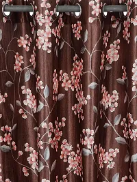 FasHome Brown Polyester Window Curtains For Your Homes-thumb1