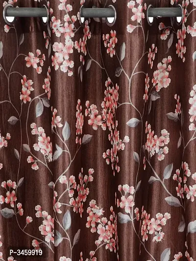 FasHome Brown Polyester Window Curtains For Your Homes-thumb2