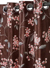 FasHome Brown Polyester Window Curtains For Your Homes-thumb2