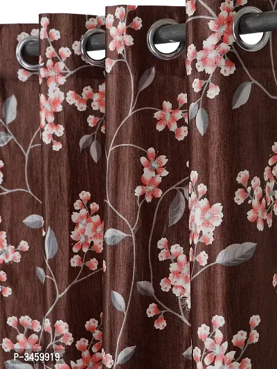 FasHome Brown Polyester Window Curtains For Your Homes-thumb3