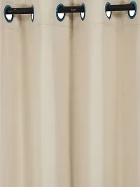 Fashome Pack of 2 Beautiful  Beige Polyester Eyelet Fitting Windows Curtain (5 Feet)-thumb1