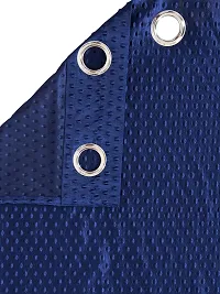 FasHome Modern Blue Polyester Polka Dot Printed Door Curtain (Pack Of 2)-thumb3