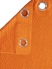 Modern Orange Polyester Polka Dot Printed Door Curtain (Pack Of 2)-thumb3