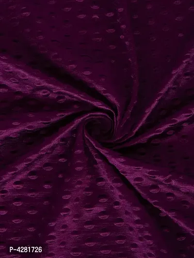 FasHome Premium Purple Polyester Polka Dot Printed Window Curtain (Pack Of 2)-thumb3
