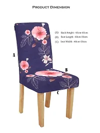 FasHome Elastic Chair Cover/Stretchable Removable  Washable Cover (6 Pcs Chair Cover)-thumb1