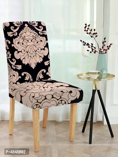 FasHome Premium Multicoloured Polyester Printed Chair Cover (Piece Of 6)-thumb2