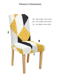 FasHome Premium Multicoloured Polyester Printed Chair Cover-thumb4