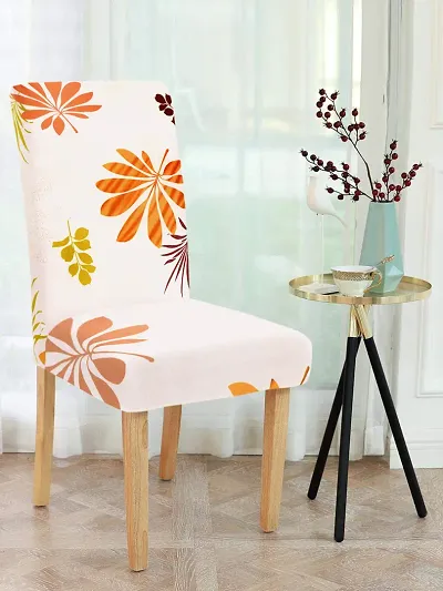 FasHome Premium Multicoloured Polyester Printed Chair Cover