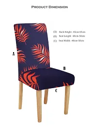 FasHome Premium Navy Blue Polyester Printed Chair Cover-thumb4