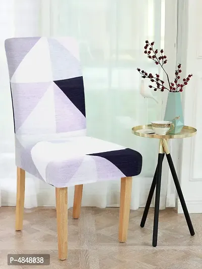 FasHome Premium Multicoloured Polyester Printed Chair Cover (Piece Of 6)-thumb2