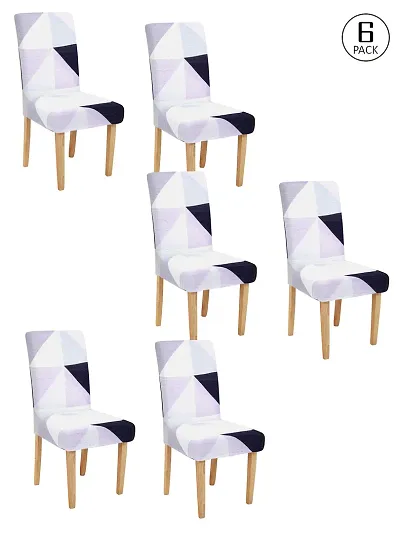 FasHome Elastic Removable & Washable Dining Chair Cover(Pack of 6)
